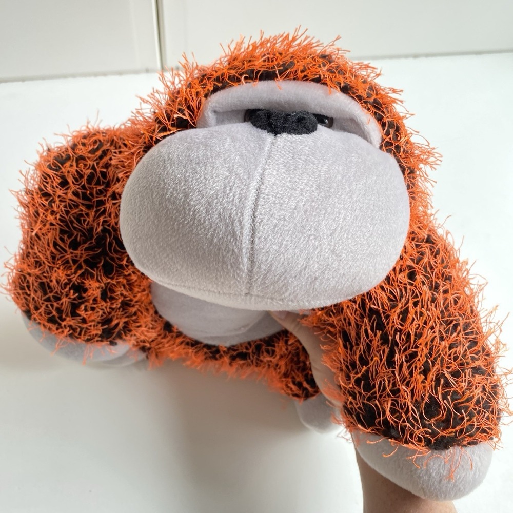 Peek-A-Boo Toys 10" Gunner Gorilla‎ Plush Black & Orange Ape Stuffed Animal